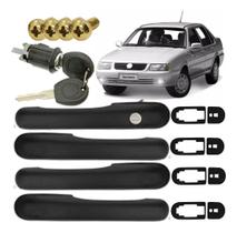 Kit Maçaneta Externa + Contato Porta Santana Quantum 1998 1999 2000 2001 2002 2003 2004 2005