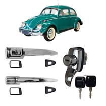 Kit Maçaneta Externa Porta E Motor Chave Fusca 1959 A 1976