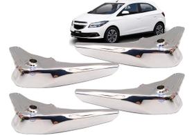 Kit Maçaneta Interna Cromada Onix Spin Prisma G2 2012 2013 2014 2015 2016 2017 2018 em Diante