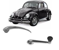 Kit Macaneta + Manivela Vidro Fusca Antigo Cromado Kit Macaneta + Manivela Vidro Fusca Antigo Cromado
