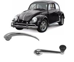 Kit Macaneta + Manivela Vidro Fusca Antigo Cromado Kit Macaneta + Manivela Vidro Fusca Antigo Cromado