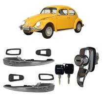 Kit Maçaneta Porta Cilindro Fecho Motor Chave Fusca 77 A 96