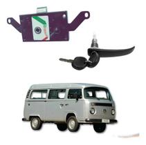 Kit Maçaneta Preta + Fechadura Pta Lat Kombi Clipper 75 A 96 - UN / 2 Kit Maçaneta Preta + Fechadura Pta Lat Kombi Clipper 75 A 96 - UN / 2