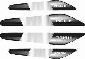 Kit Maçaneta Soleira Faixa Emblema Agile Effect Preto