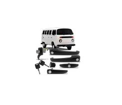 Kit maçanetas e Cilindros Kombi Clipper 1980 á 1996 Preto Kit maçanetas e Cilindros Kombi Clipper 1980 á 1996 Preto