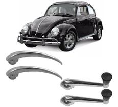 Kit Macanetas + Manivelas Vidro Fusca Antigo Cromado Kit Macanetas + Manivelas Vidro Fusca Antigo Cromado