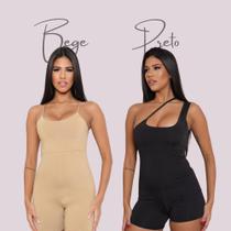 Kit Macaquinho (2 peças)- Assimétrico + Alcinha. Feminino, Liso e Básico.