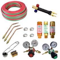 Kit Maçarico 201 Para Solda Acetileno e Oxigenio com 14 Peças