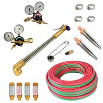 Kit Maçarico de Corte Oxigênio/Acetileno com 16 Peças