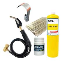 Kit Maçarico Portatil Automático Com Mangueira 1,5mkit Solda