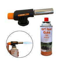 Kit maçarico portatil grafite automatico globalmix gt6009 + 1 refil gt808