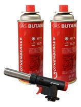 Kit Maçarico Portátil Super Fire + 2 Gás Butano Rothenberger Kit Maçarico Portátil Super Fire + 2 Gás Butano Rothenberger