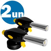 Kit Maçarico Recarregavel Portatil 2 Pçs Cozinha Artesanato