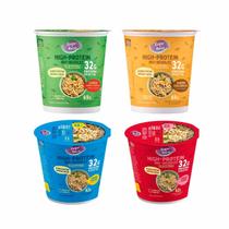 Kit Macarrão De Konjac Instantâneo 32g Proteína Sabores Sortidos Cup Dry-Noodles Massas MF - 4 unidades de 69g