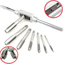 Kit Macho Manual De Abrir Rosca M3 A M12 Vira Macho 8 Peças COR:PRATA Kit Macho Manual De Abrir Rosca M3 A M12 Vira Macho 8 Peças COR:PRATA