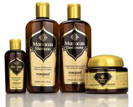 Kit macpaul Marrocan Shampoo, Condicionador, Mask e Oil