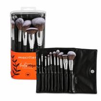 Kit Macrilan Essencial Linha Max: 10 Pincéis Profissionais Com Necessaire A100
