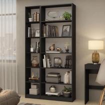 Kit Madesa Estante Livreiro 6908 + Estante Livreiro 6906 - Preto Kit Madesa Estante Livreiro 6908 + Estante Livreiro 6906 - Preto