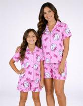 Kit Mãe e Filha Pijama Feminino Americano Conjunto de Dormir Combinando