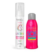 Kit Mágia de Unicórnio e Reconstrutor SOS Forever Liss Kit Mágia de Unicórnio e Reconstrutor SOS Forever Liss
