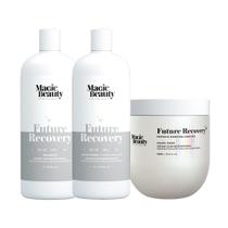 Kit Magic Beauty Future Recovery - Shampoo 1000ml + Condicionador 1000 ml + Máscara 500g Kit Magic Beauty Future Recovery - Shampoo 1000ml + Condicionador 1000 ml + Máscara 500g