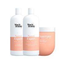 Kit Magic Beauty Nutri Expert Vitamin Nectar - Shampoo 1000 ml + Condicionador 1000 ml+ Máscara 500 g