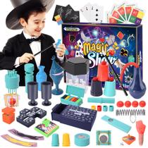 Kit mágico Nicella 109+ Magic Tricks para crianças de 6 a 8 anos com manual
