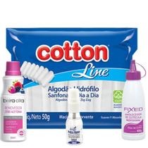 kit magico: Pedra hume+Algodão sanfonado+Removedor de esmalte+Amolecedor de cutículas