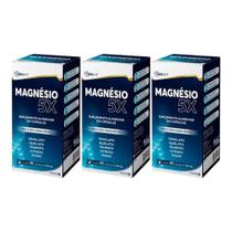 Kit Magnésio 5x Com 3 Caixas De 60 Cápsulas De 500mg Cada