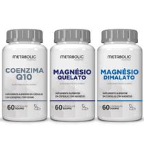Kit Magnesio Dimalato Quelato Coenzima Q10 500Mg 180cápsulas Metabolic Farma Kit Magnesio Dimalato Quelato Coenzima Q10 500Mg 180cápsulas Metabolic Farma