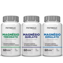 Kit Magnesio L Treonato Dimalato Quelato 500Mg 180cápsulas Metabolic Farma