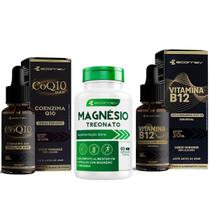 Kit Magnesio Treonato Coenzima Q10 200mg Gotas B12 Metilcobalamina Sublingual Ecomev Kit Magnesio Treonato Coenzima Q10 200mg Gotas B12 Metilcobalamina Sublingual Ecomev