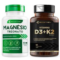 Kit Magnesio Treonato D3 2.000ui K2 Mk7 149mcg 120cáps Ecomev