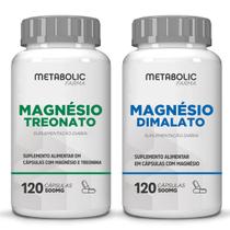 Kit Magnesio Treonato Dima la to 500Mg 240Cápsulas Metabolic Farma
