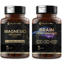 Kit Magnesio Treonato L Tirosina Brain Cafeina Taurina Inositol 120Cáps Ecomev Kit Magnesio Treonato L Tirosina Brain Cafeina Taurina Inositol 120Cáps Ecomev