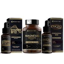 Kit Magnesio Treonato L Tirosina Coenzima Q10 200Mg Gotas B12 Metil Gotas Ecomev