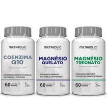 Kit Magnesio Treonato Quelato Coenzima Q10 500Mg 180 Cápsulas Metabolic Farma Kit Magnesio Treonato Quelato Coenzima Q10 500Mg 180 Cápsulas Metabolic Farma