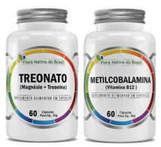 Kit Magnésio Treonato + Vitamina B12 (60 cápsulas) - Flora Nativa do Brasil Kit Magnésio Treonato + Vitamina B12 (60 cápsulas) - Flora Nativa do Brasil