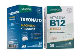 Kit Magnésio Treonato Vitamina B12 Metilcobalamina 60 cápsulas Lauton