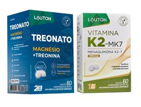 Kit Magnésio Treonato Vitamina K2 mk7 60 cápsulas Lauton