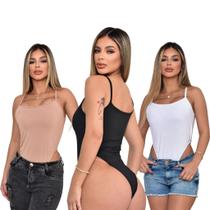 Kit Maio Feminino Cavado Body Manga Alcinha Tecido Suplex Moda Praia Verao