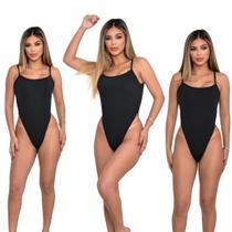 Kit Maio Feminino Cavado Body Manga Alcinha Tecido Suplex Moda Praia Verao