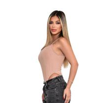 Kit Maio Feminino Cavado Body Manga Alcinha Tecido Suplex Moda Praia Verao