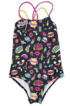 Kit Maio inf Proteção Uv50+ Sainha Flame Nº4 ao 10 + Chinelo