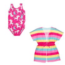 Kit Maiô Praia + Saída De Praia Vestido Tule Infantil Menina Kit Maiô Praia + Saída De Praia Vestido Tule Infantil Menina