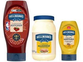 Kit Maionese Ketchup e Mostarda Hellmanns