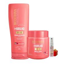 Kit Mais brilho 1 Máscara 250ml 1 finalizador 200ml + Presente Lourre 15ml
