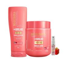 Kit Mais brilho 1 Máscara 500ml 1 finalizador 200ml + Presente Lourre 15ml