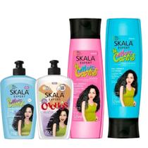 Kit Mais Cachos Skala + Creme para Pentear + Gel Líquido