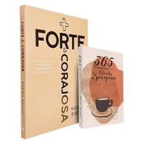 Kit Mais Forte e Corajosa + Devocional 365 Mensagens Diárias Charles Spurgeon Café - Editora Vida